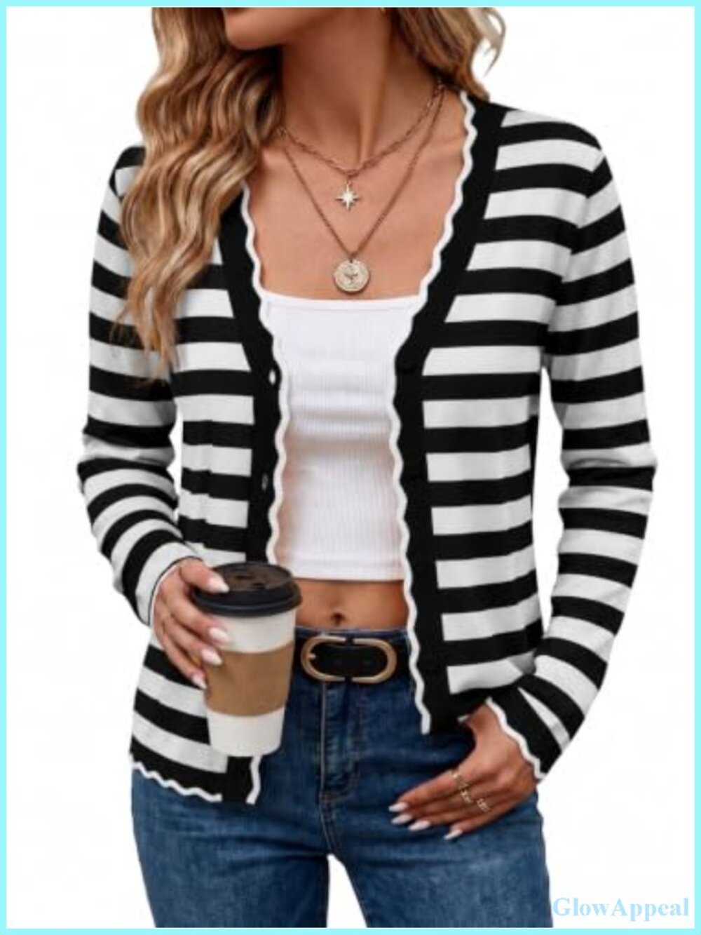 Women's Lightweight Knit Cardigan Button Down V-Neck Long Sleeve